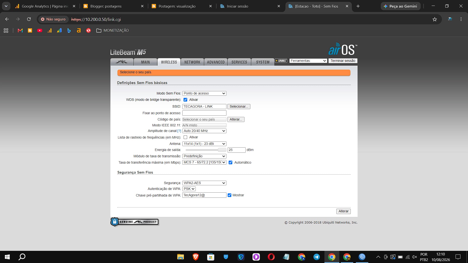 CONFIGURANDO Como Configurar Antenas Ubiquiti em Modo AP e Estação